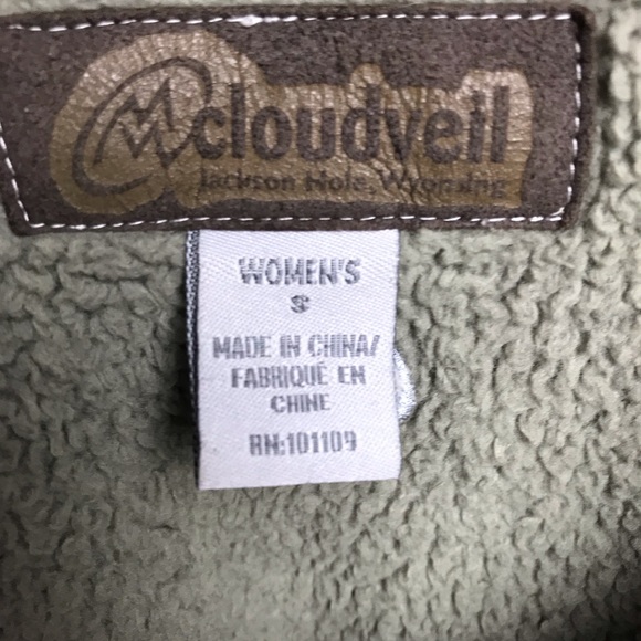 Cloudveil Fleece Zip Front Jacket Womens Small - Picture 7 of 7